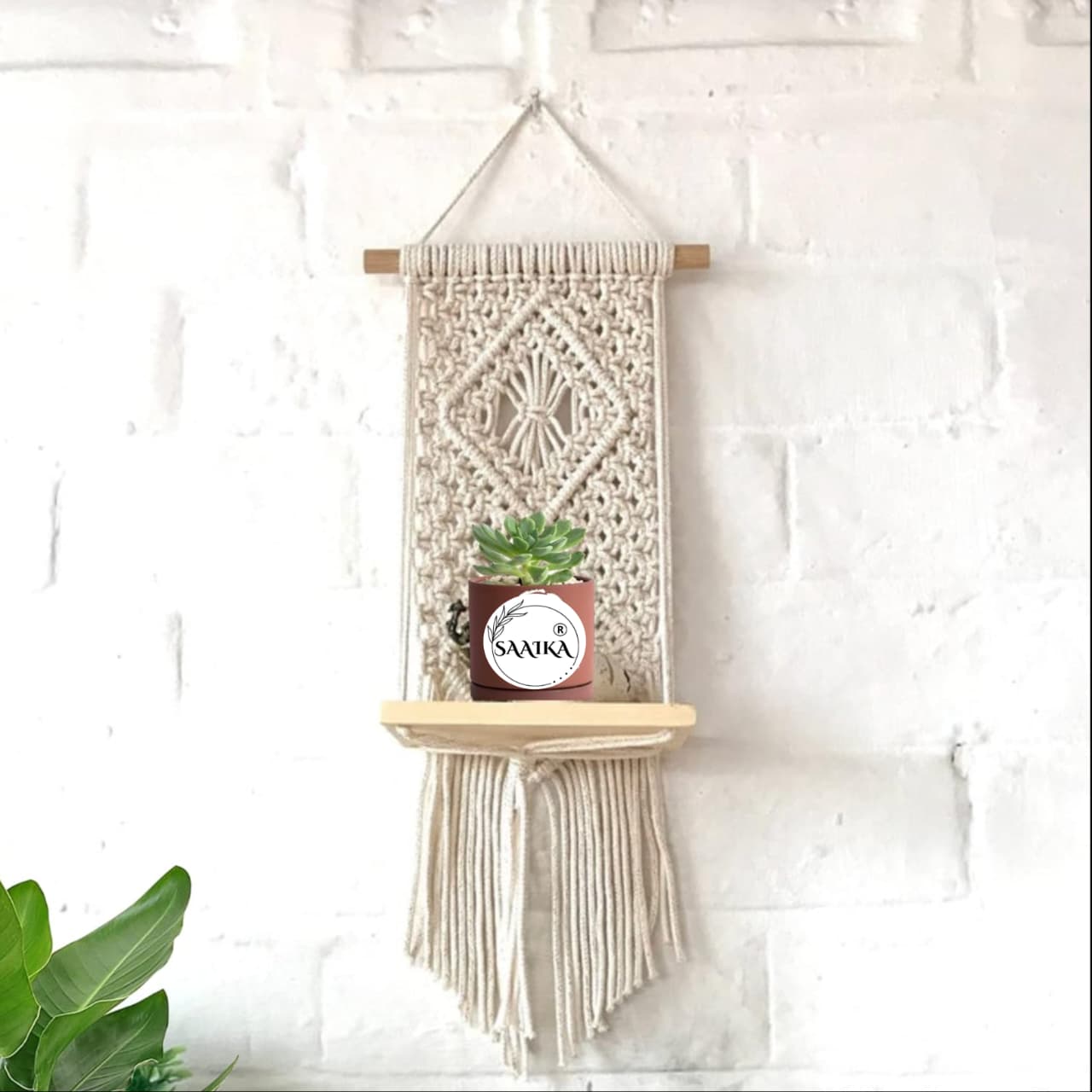 Handmade Macramé Plant Hanger – Boho Chic Décor by SaaikaCrafts