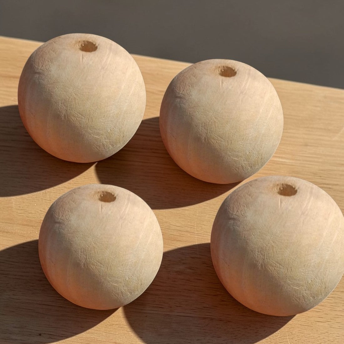Natural wooden beads
