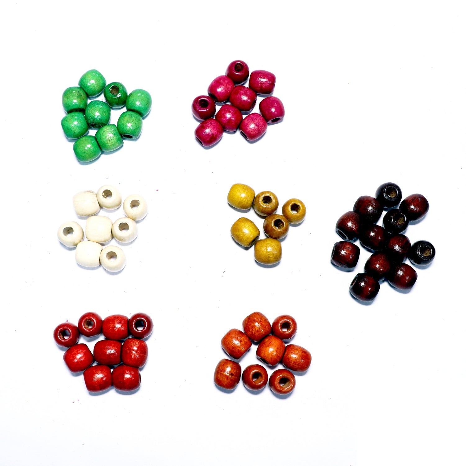 Natural macrame wooden beads for handmade crafts, bags and DIY decor – Saaika Crafts