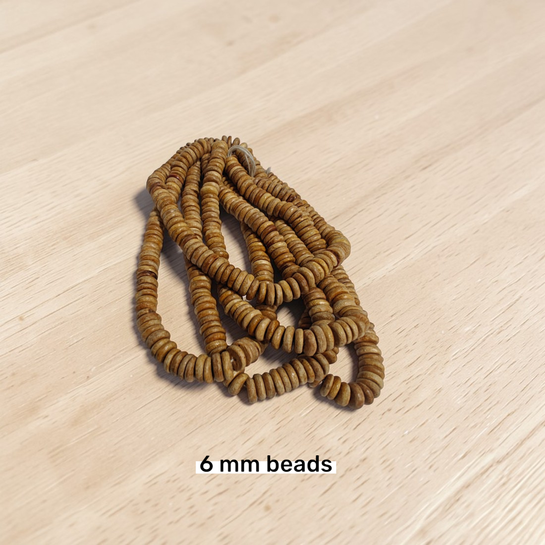 6 mm disc wooden beads for macrame