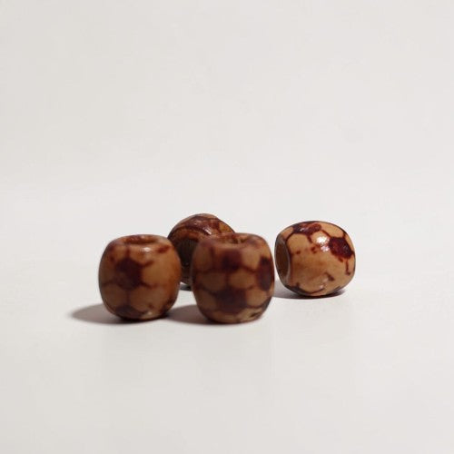 Pattern Wooden Beads for Macrame & Crafts