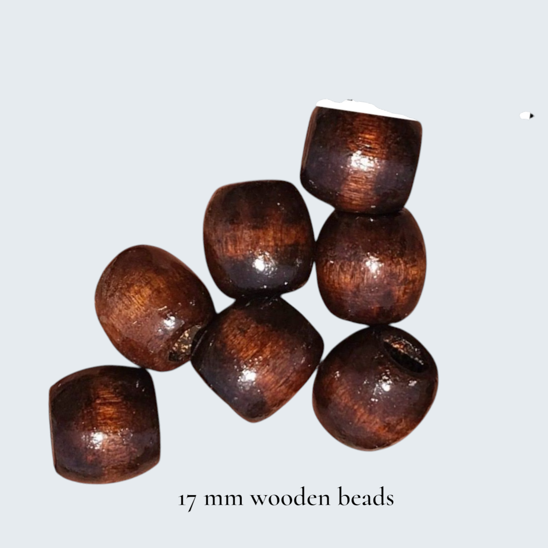 17mm Red Wooden Beads for Crafts, Macrame & Jewelry Making