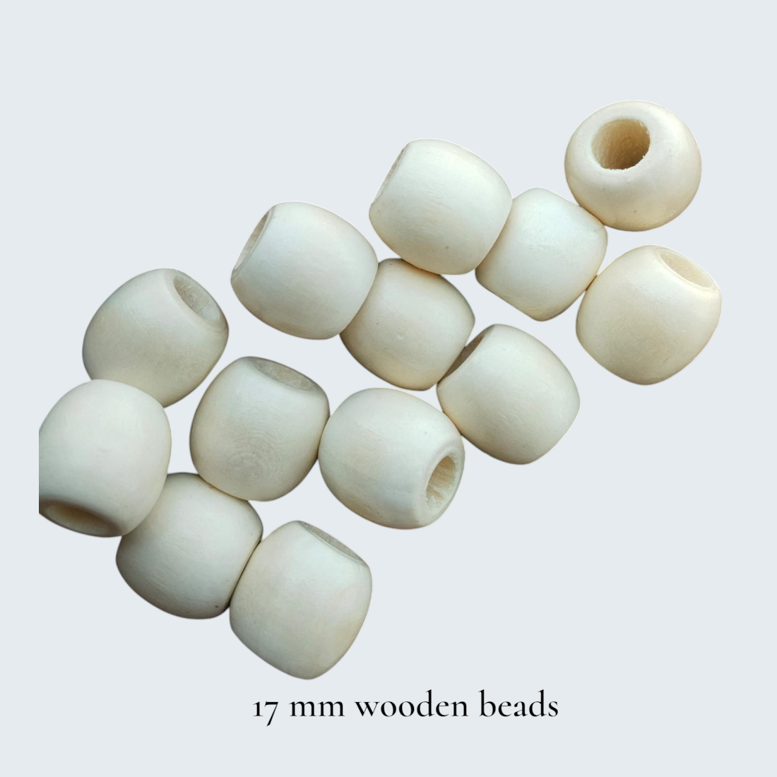 17mm Red Wooden Beads for Crafts, Macrame & Jewelry Making