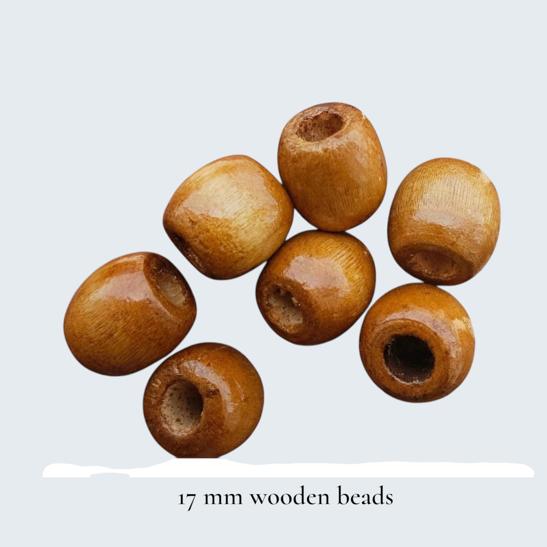 17mm Red Wooden Beads for Crafts, Macrame & Jewelry Making