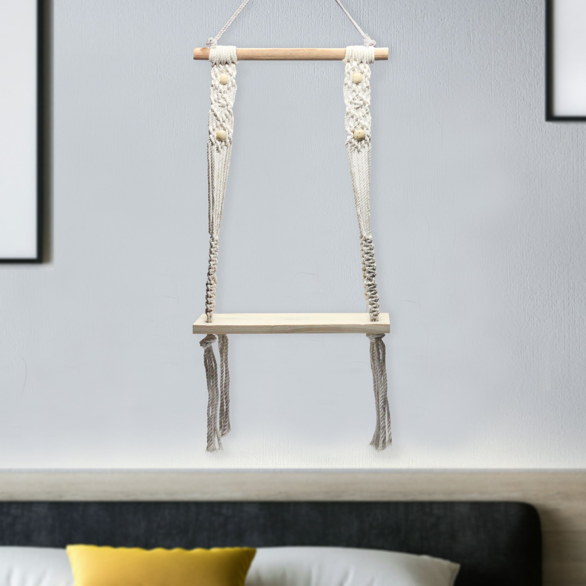 Macmrae wall hanging beads With planks