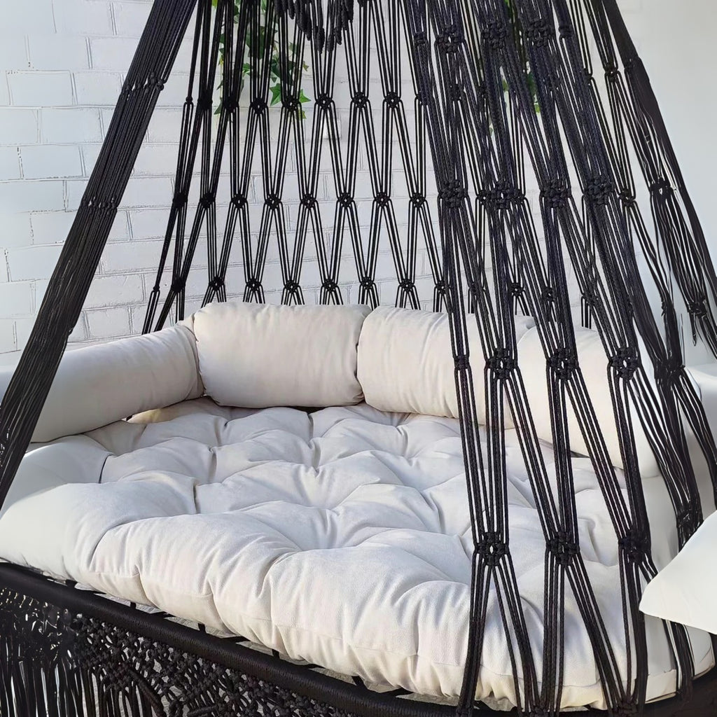 Macrame Hanging Sewing – Chic Cotton, Classic Black