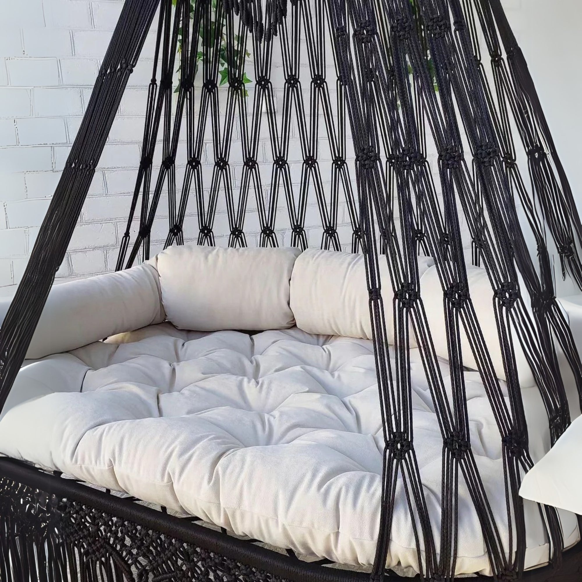 Macrame Hanging Sewing – Chic Cotton, Classic Black