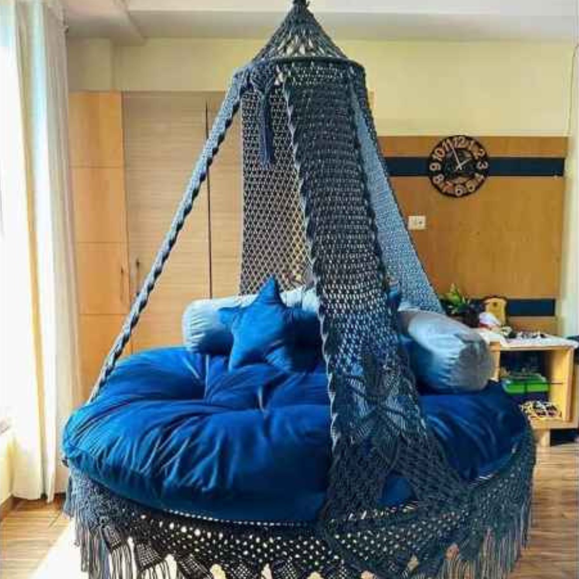 Macrame Hanging Sewing – Beautiful Cotton, Serene Blue