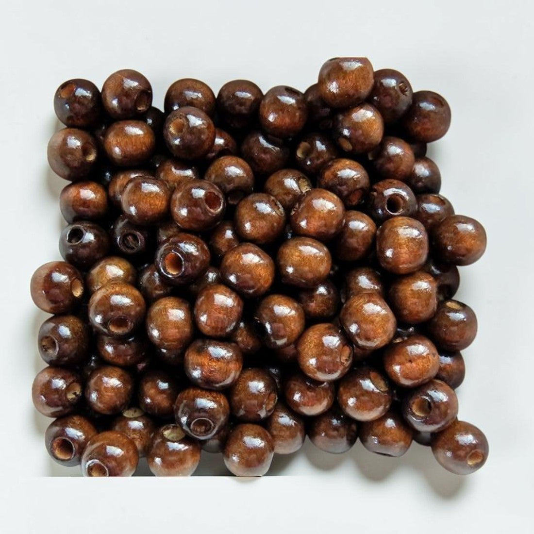 Round Colourful Wooden Beads for Crafts | DIY Jewelry & Macramé Supplies | Multicolor Wood Beads
