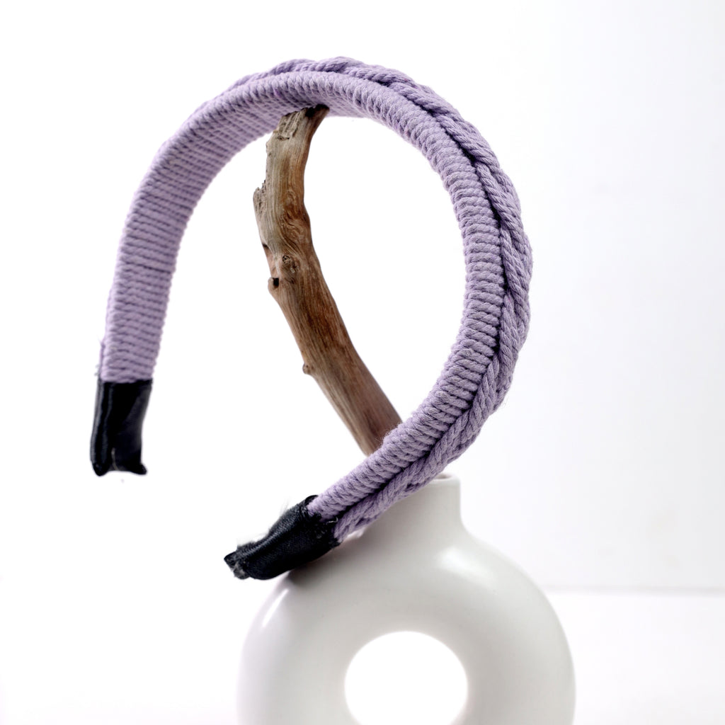 Bohemian Style Handmade Macrame Hairband – Refreshing Green Tones