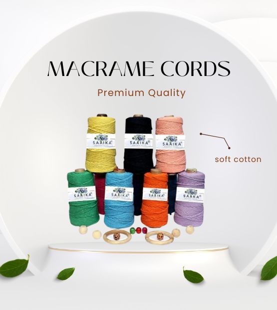 “Premium quality macrame cord made from soft cotton for handmade decor and macrame projects”