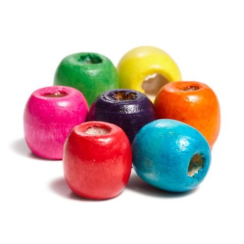 17mm Red Wooden Beads for Crafts, Macrame & Jewelry Making