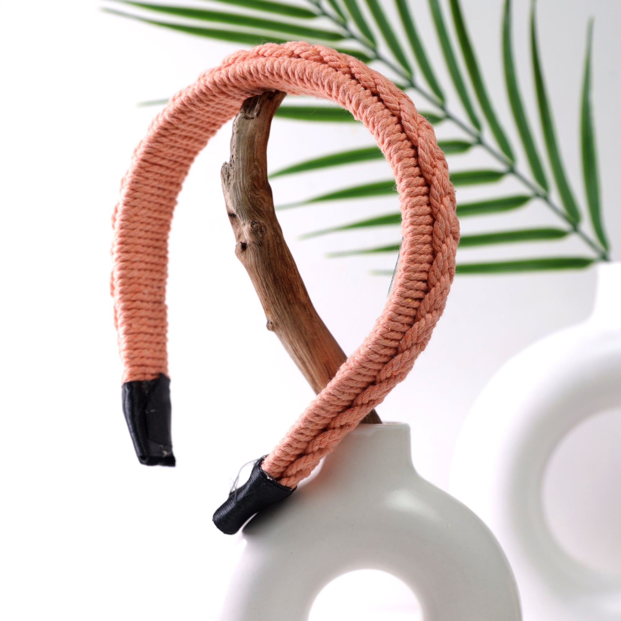 Bohemian Style Handmade Macrame Hairband – Refreshing Green Tones