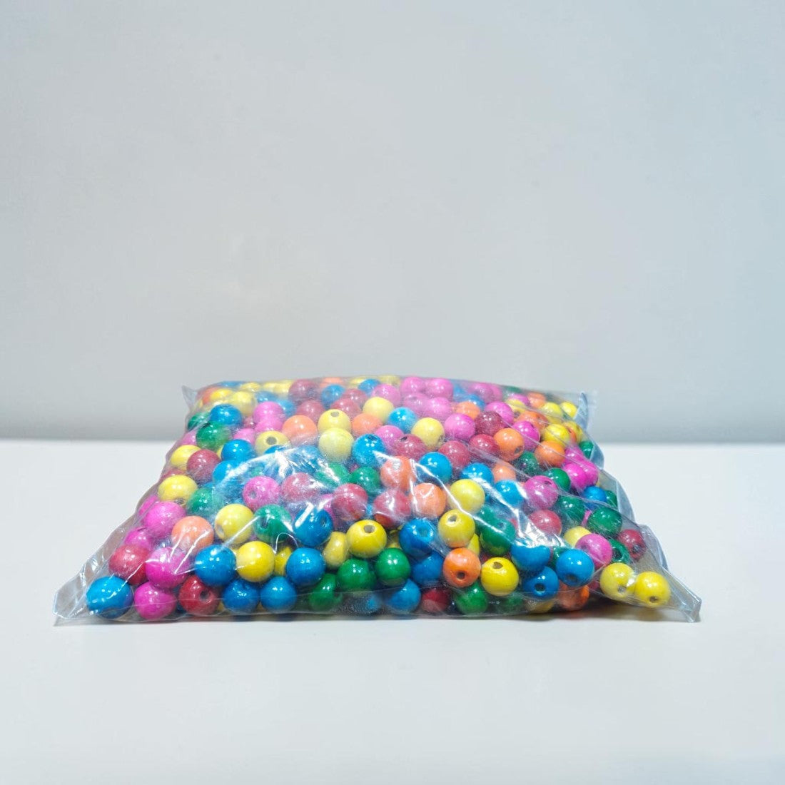 Round Colourful Wooden Beads for Crafts | DIY Jewelry & Macramé Supplies | Multicolor Wood Beads