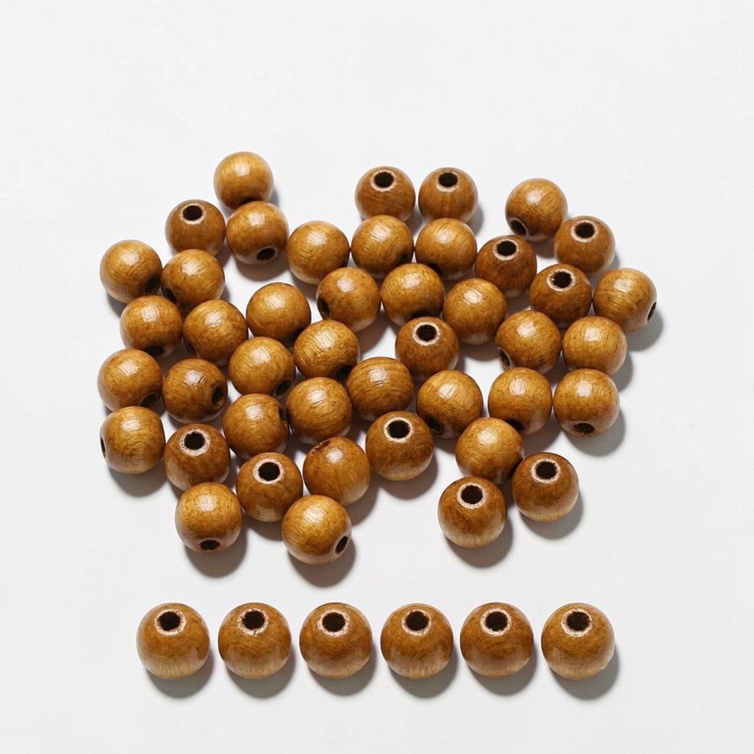 Round Colourful Wooden Beads for Crafts | DIY Jewelry & Macramé Supplies | Multicolor Wood Beads