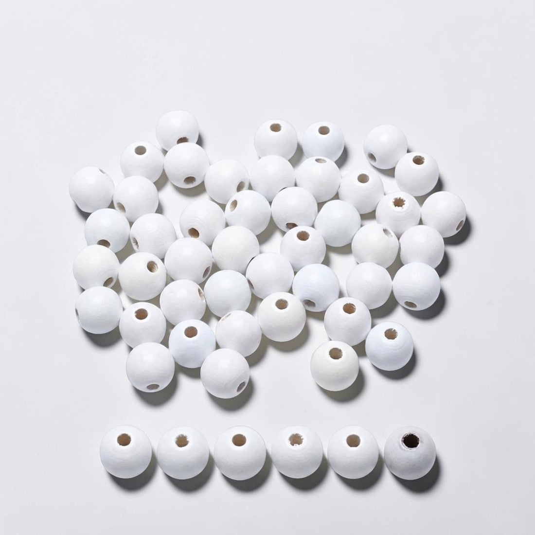 Round Colourful Wooden Beads for Crafts | DIY Jewelry & Macramé Supplies | Multicolor Wood Beads