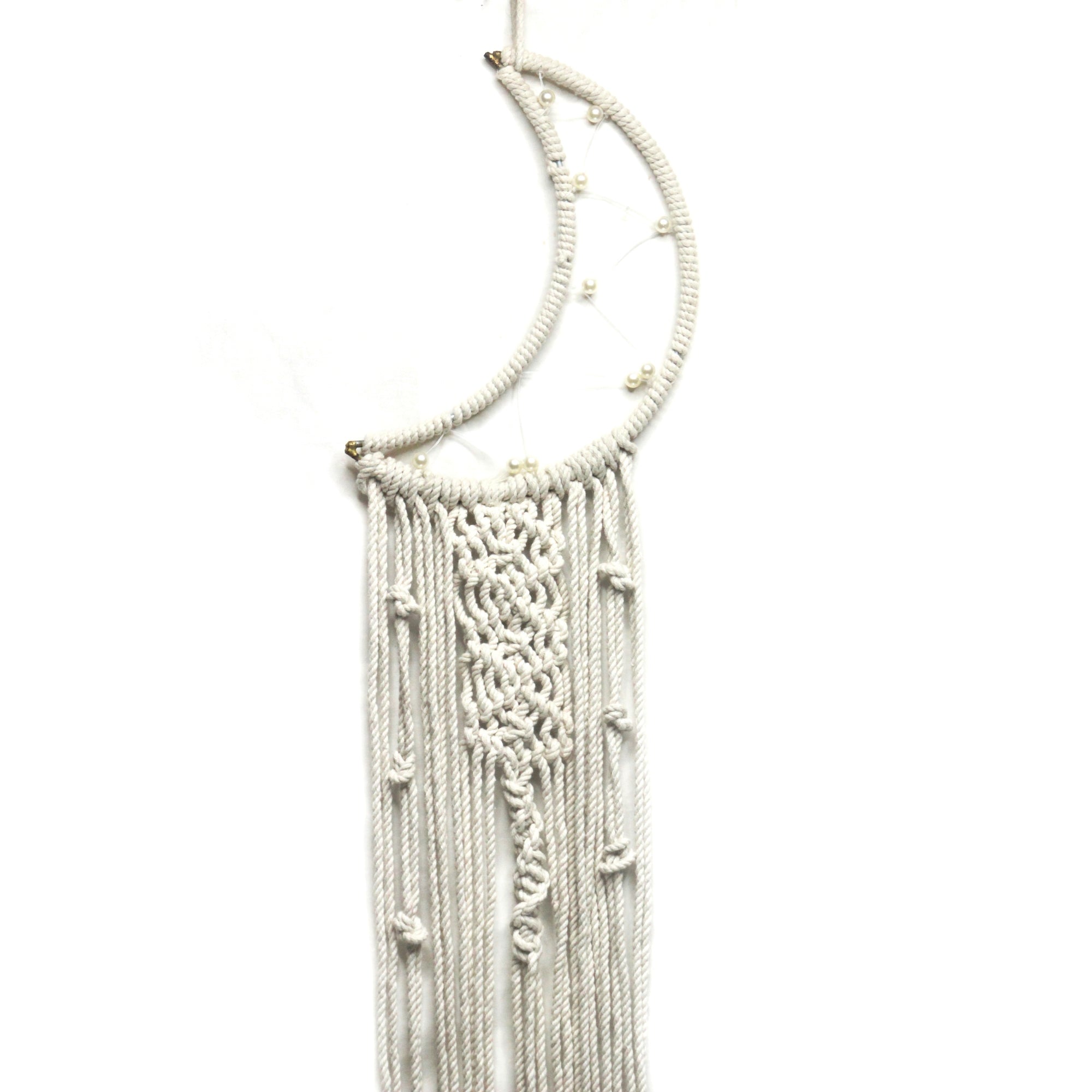 Macrame dream catcher moon and star combo