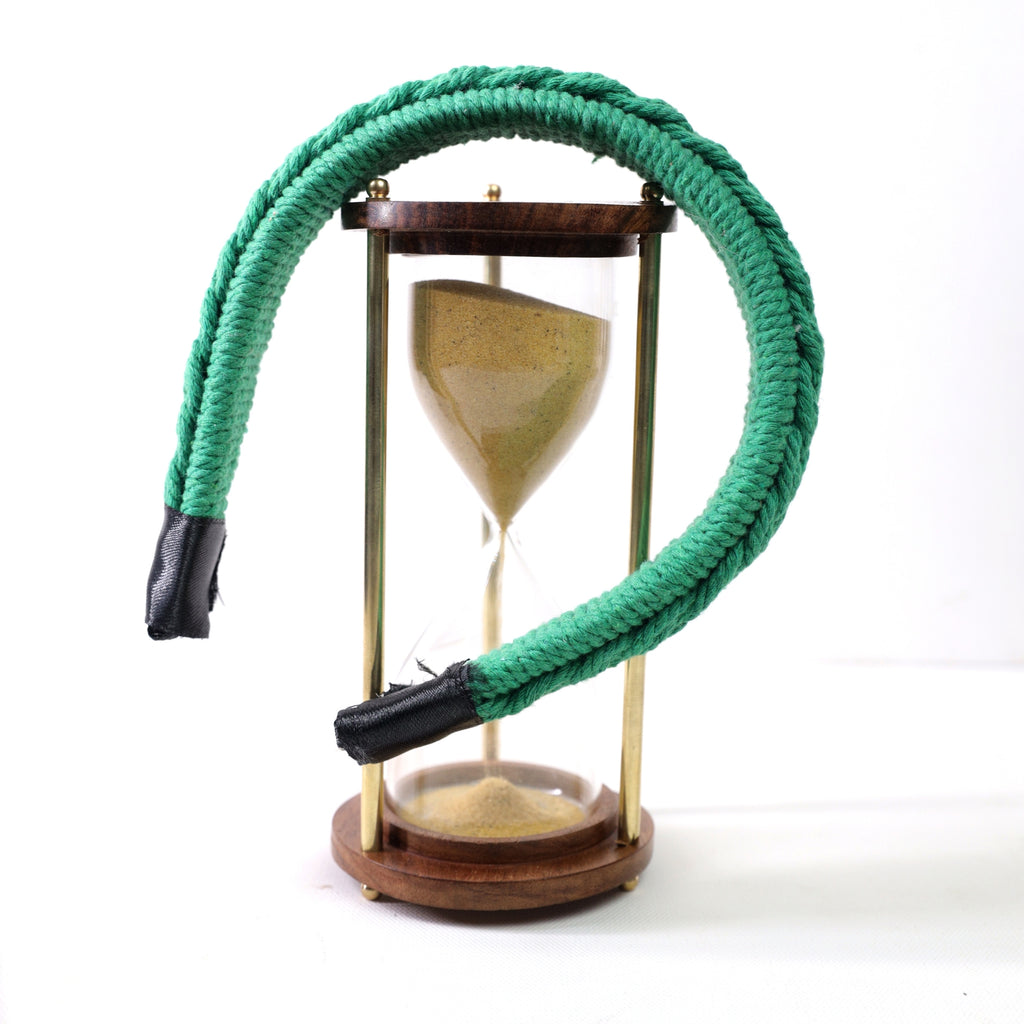 Bohemian Style Handmade Macrame Hairband – Refreshing Green Tones