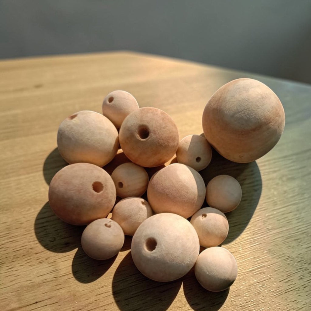 Natural Wooden Beads for Macrame & Craft | Round Wood Beads | Supplier