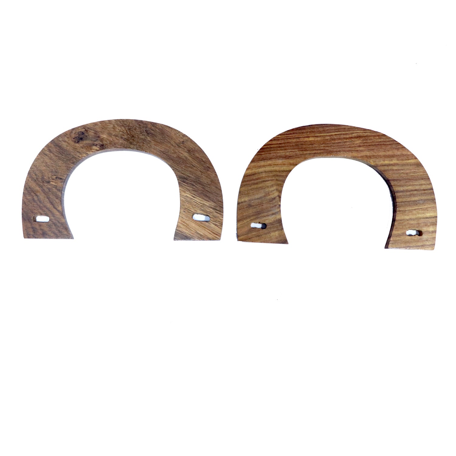 “U shape wooden bag handle made from smooth natural wood for handbags, macrame bags and DIY craft projects”